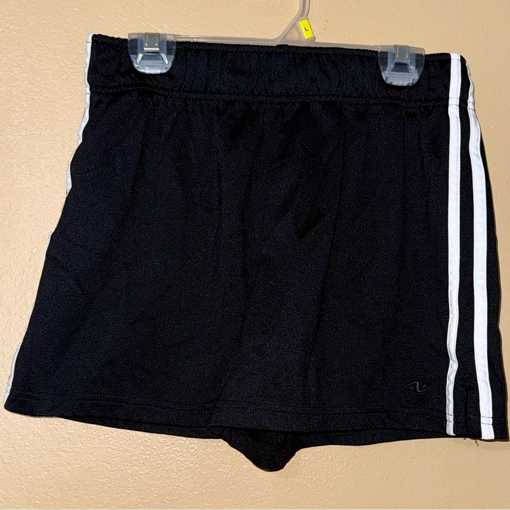 Athletic Works Black Shorts with White Side Stripes